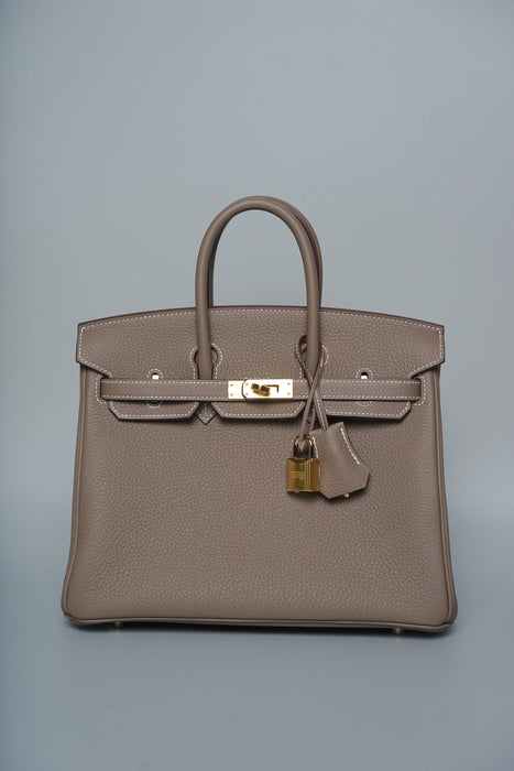 Hermes Birkin 25 in Etoupe Togo Ghw (Brand New)