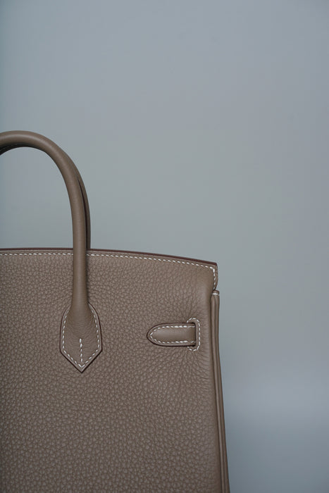 Hermes Birkin 25 in Etoupe Togo Ghw (Brand New)
