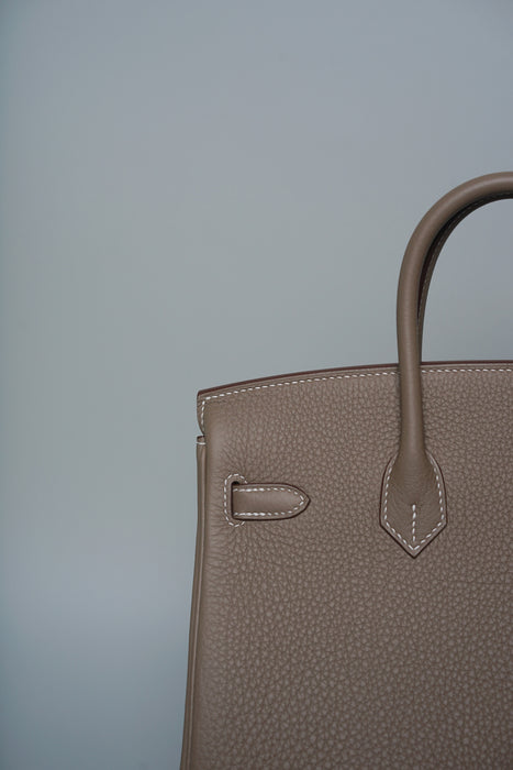 Hermes Birkin 25 in Etoupe Togo Ghw (Brand New)