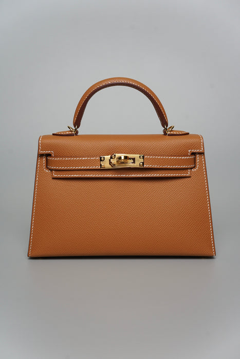 Hermes Kelly 20 in Gold Epsom Ghw (Brand New)