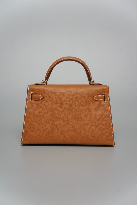 Hermes Kelly 20 in Gold Epsom Ghw (Brand New)