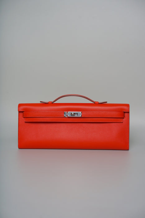 Hermes Kelly Cut in Tangerine Swift Phw (Brand New)