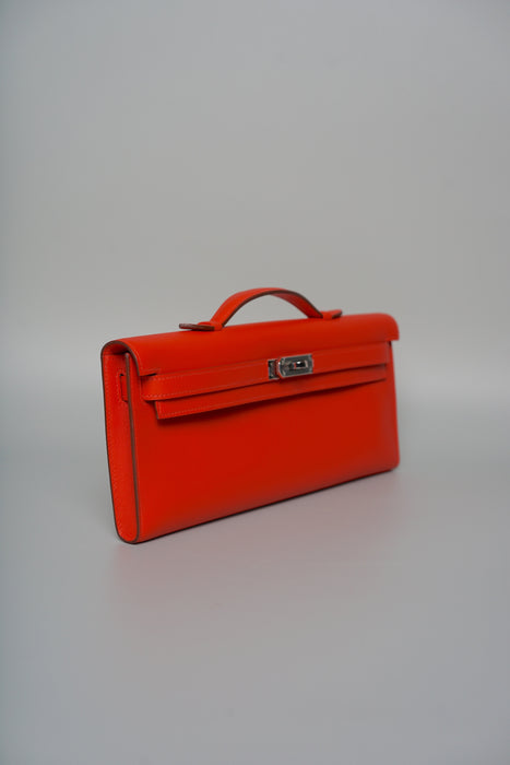 Hermes Kelly Cut in Tangerine Swift Phw (Brand New)