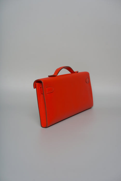 Hermes Kelly Cut in Tangerine Swift Phw (Brand New)
