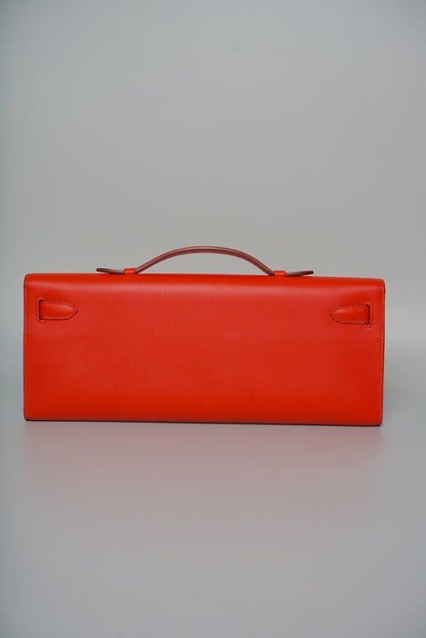 Hermes Kelly Cut in Tangerine Swift Phw (Brand New)