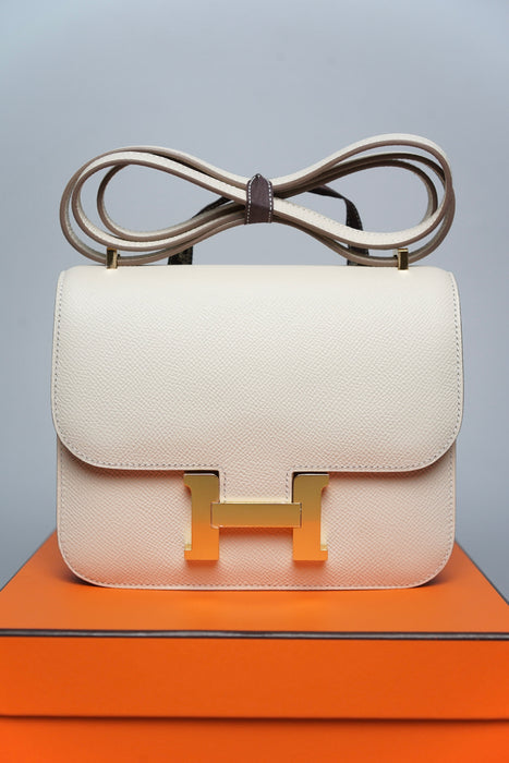 Hermes Constance 18 in Craie Epsom Ghw (Brand New)