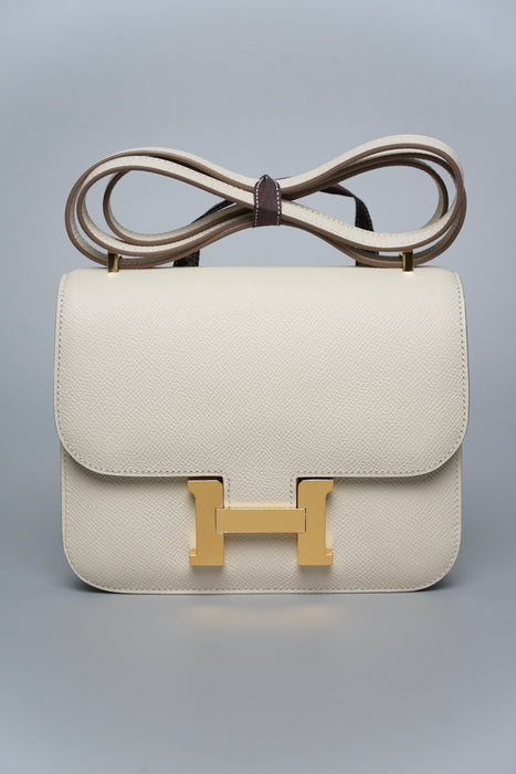 Hermes Constance 18 in Craie Epsom Ghw (Brand New)