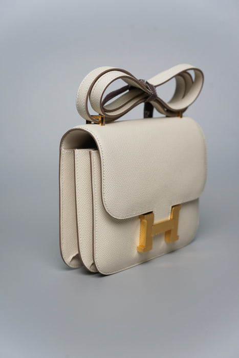 Hermes Constance 18 in Craie Epsom Ghw (Brand New)