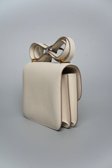 Hermes Constance 18 in Craie Epsom Ghw (Brand New)