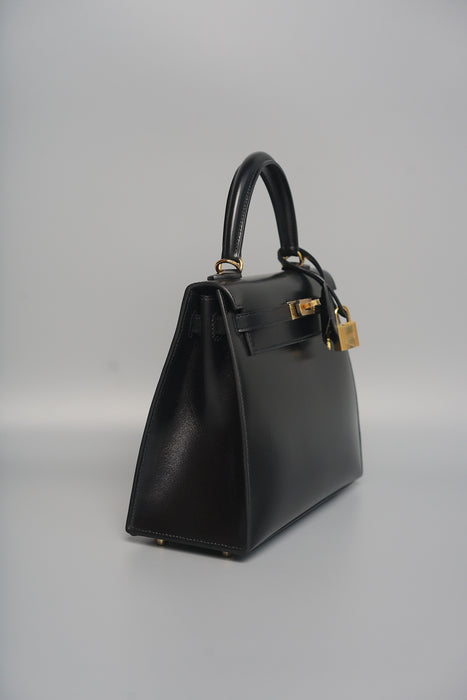 Hermes Kelly 25 Sellier in Black Box Ghw (Brand New)