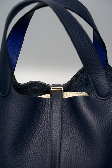 Hermes Picotin 22 Eclat in Bleu Nuit/Bleu Electrique Phw