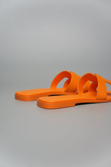 Hermes Oran Sandals in Orange Sunset Size 38 (Brand New)