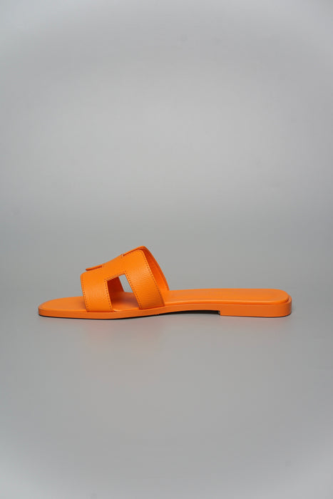 Hermes Oran Sandals in Orange Sunset Size 38 (Brand New)