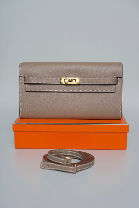 Hermes Kelly To Go in Etoupe Ghw (Brand New)