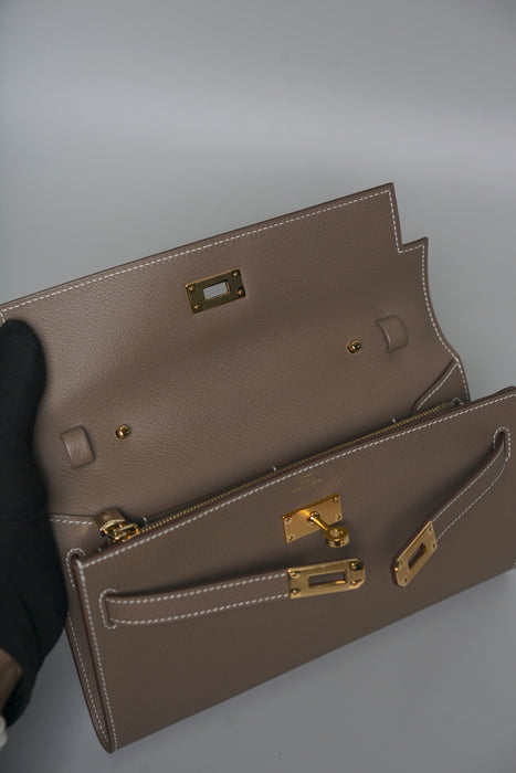 Hermes Kelly To Go in Etoupe Ghw (Brand New)
