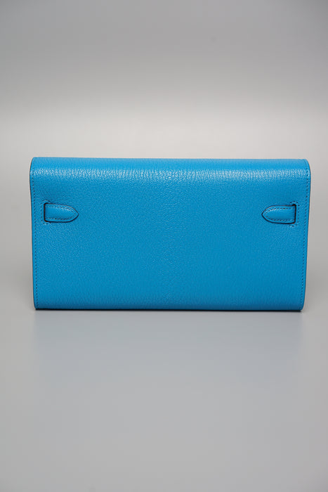 Hermes Kelly To Go in Bleu Frida Ghw