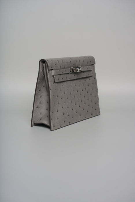 Hermes Kelly Danse in Gris Meyer Ostrich Phw (Brand New)