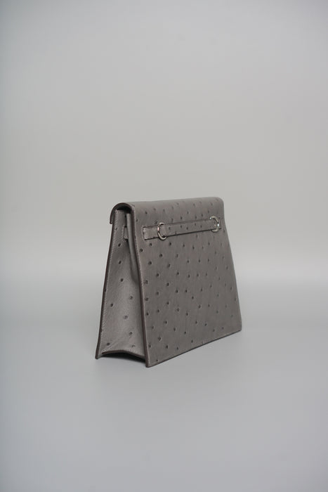 Hermes Kelly Danse in Gris Meyer Ostrich Phw (Brand New)