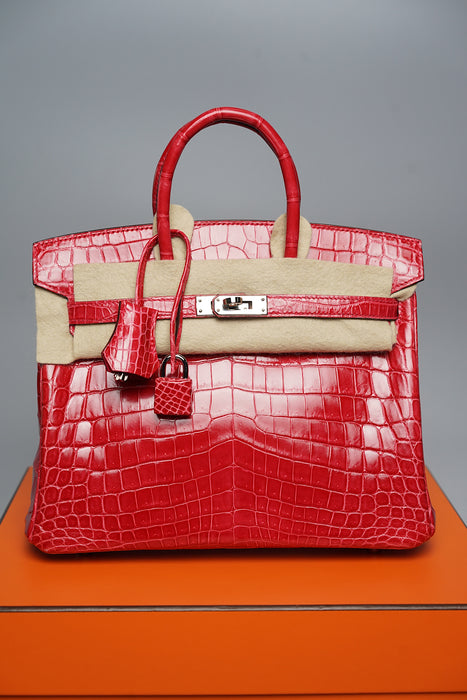 Birkin 25 Rose Extreme Shiny Niloticus Phw