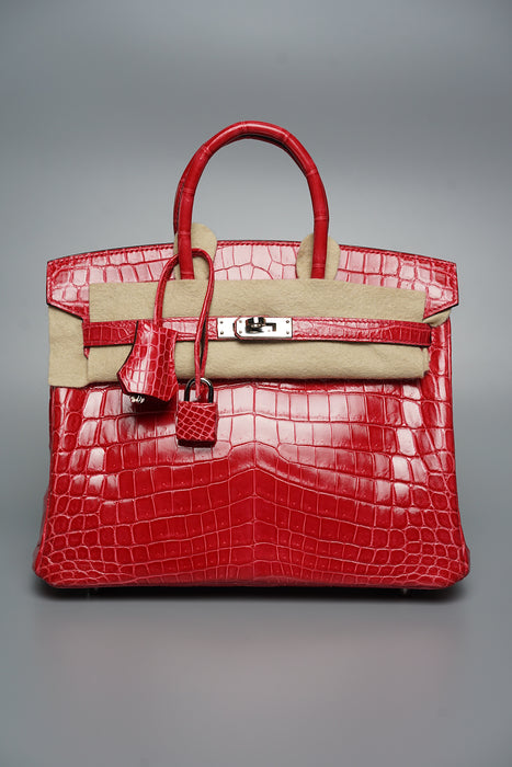 Birkin 25 Rose Extreme Shiny Niloticus Phw