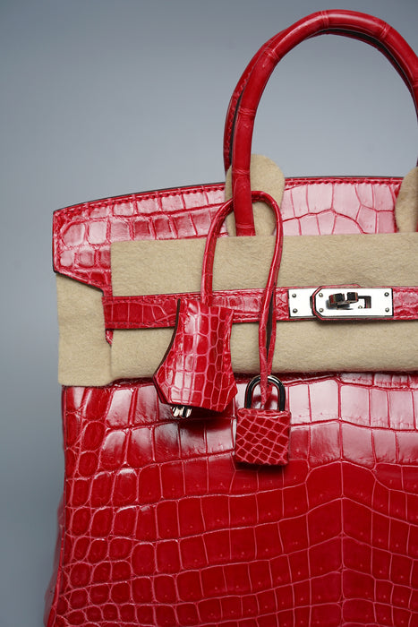 Birkin 25 Rose Extreme Shiny Niloticus Phw