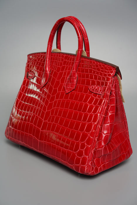 Birkin 25 Rose Extreme Shiny Niloticus Phw