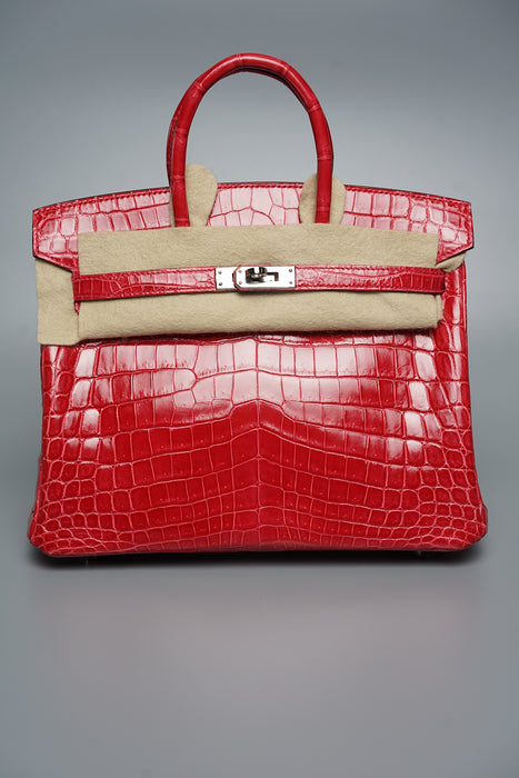 Birkin 25 Rose Extreme Shiny Niloticus Phw