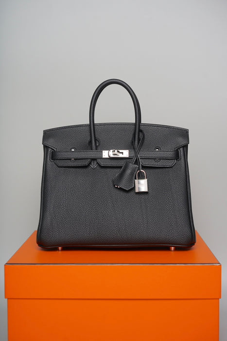 Hermes Birkin 25 in Noir Togo Phw (Brand New)