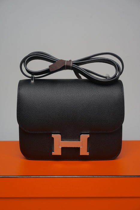 Hermes Constance 18 in Noir Epsom Phw (Brand New)