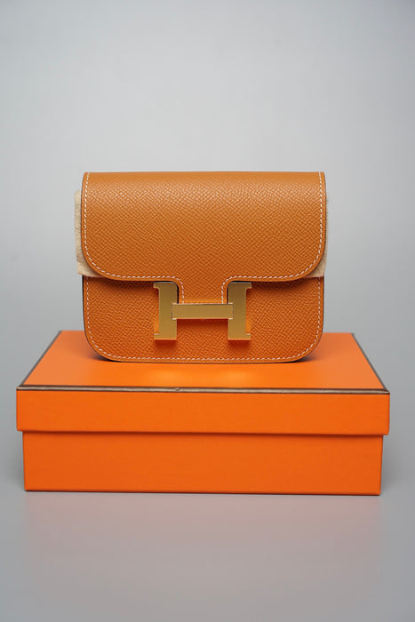 Hermes Constance Slim in Toffee Ghw (Brand New)