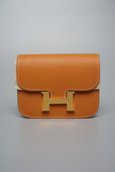 Hermes Constance Slim in Toffee Ghw (Brand New)