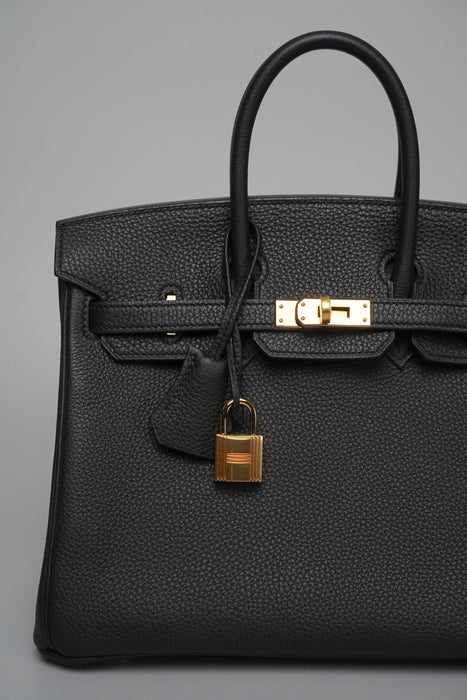 Hermes Birkin 25 in Noir Togo Ghw (Brand New)