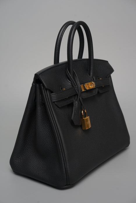 Hermes Birkin 25 in Noir Togo Ghw (Brand New)