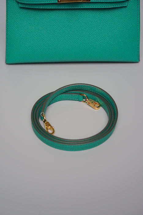 Hermes Kelly 20 in Vert Jade Ghw