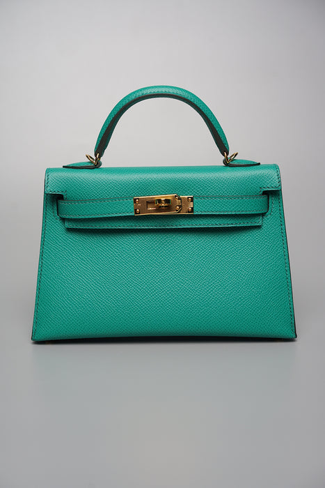 Hermes Kelly 20 in Vert Jade Ghw