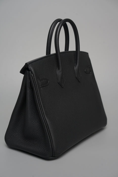 Hermes Birkin 25 in Noir Togo Ghw (Brand New)