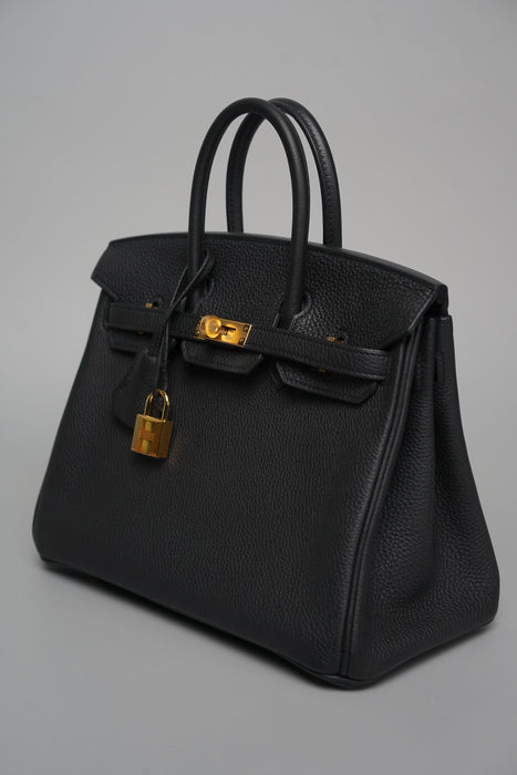Hermes Birkin 25 in Noir Togo Ghw (Brand New)