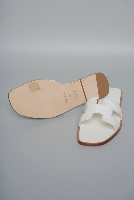 Hermes Oran Sandals in White Size 36.5 (Brand New)