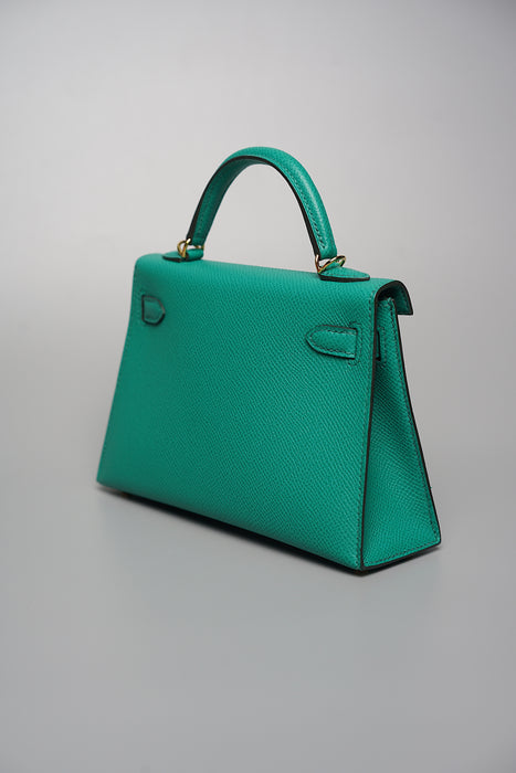 Hermes Kelly 20 in Vert Jade Ghw