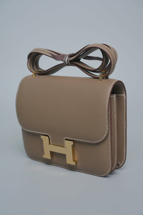 Hermes Constance 18 in Etoupe Epsom Permabrass (Brand New)