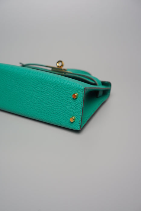 Hermes Kelly 20 in Vert Jade Ghw