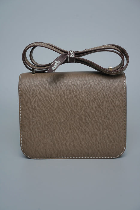 Hermes Constance 18 in Etoupe Epsom Permabrass (Brand New)