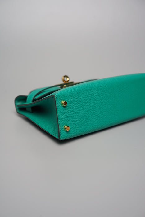 Hermes Kelly 20 in Vert Jade Ghw