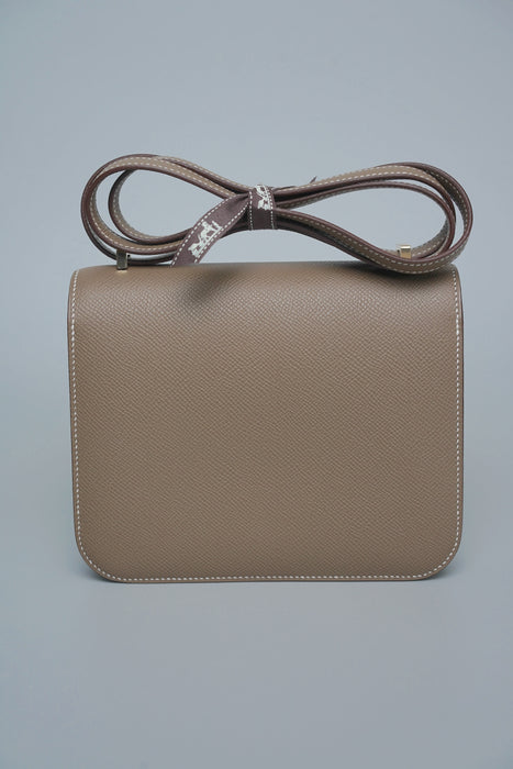 Hermes Constance 18 in Etoupe Epsom Permabrass (Brand New)