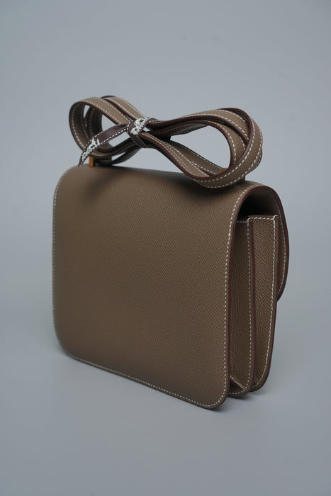 Hermes Constance 18 in Etoupe Epsom Permabrass (Brand New)