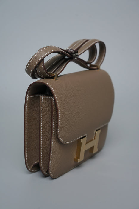 Hermes Constance 18 in Etoupe Epsom Permabrass (Brand New)