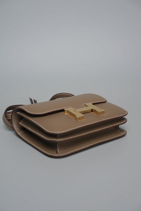 Hermes Constance 18 in Etoupe Epsom Permabrass (Brand New)
