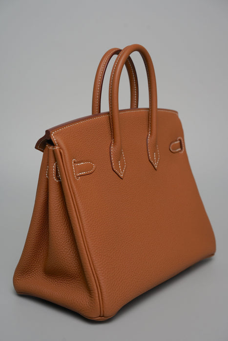 Hermes Birkin 25 in Gold Togo Ghw (Kept Unused)