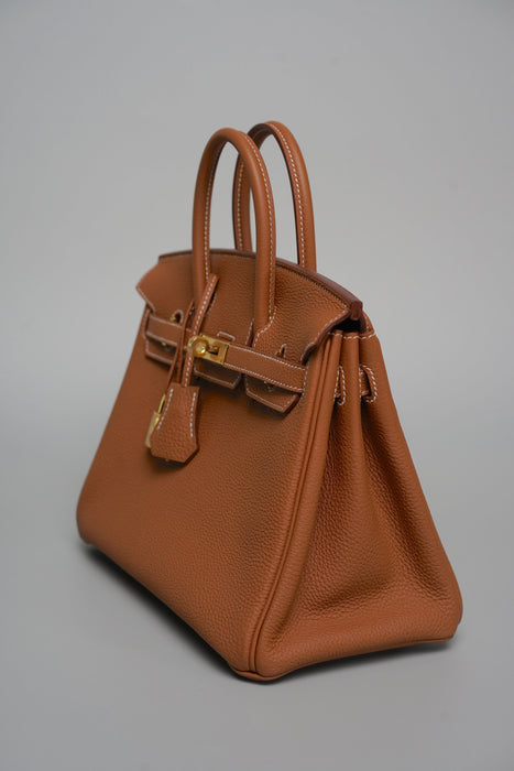 Hermes Birkin 25 in Gold Togo Ghw (Kept Unused)