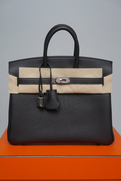 Hermes Birkin 25 in Noir Togo Phw (Brand New)
